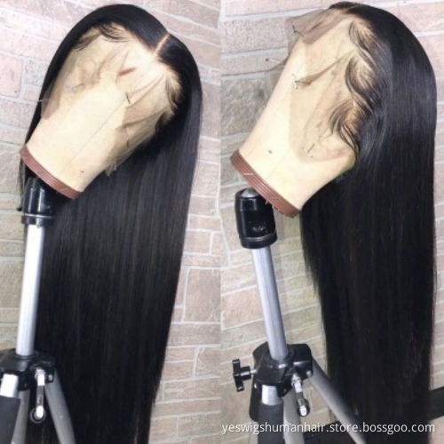 Cheap Raw Brazilian Virgin Human Hair Full Hd Straight Lace Front Wig Vendor Hd Transparent Lace Frontal Wig For Black Women